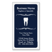 磁気モダンな歯科医 マグネット名刺 (正面縦)