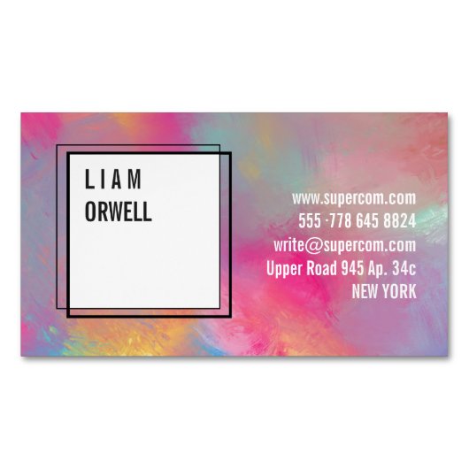 磁気モダンカード マグネット名刺 (正面)