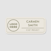 磁気モダン会社のロゴ従業員 名札 (正面)