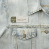 磁気モダン会社ロゴ従業員名タグ 名札 (インサイチュ)