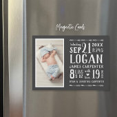 磁気モダン写素朴真の誕生発表 マグネット招待状