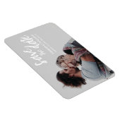 "磁気モーメント"シックパーソナライズされた日付を保存 マグネット (右側)