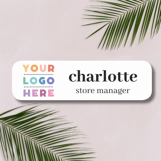 磁気会社ロゴ従業員名と役職 名札