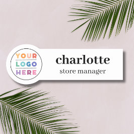 磁気会社ロゴ従業員名と役職 名札