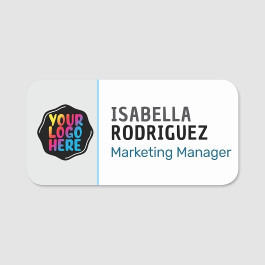 磁気会社従業員スタッフのパーソナライズカスタム 名札 (正面)