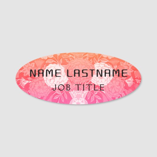 磁気会社従業員スタッフの美学エレガント 名札 (正面)