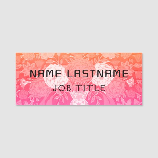 磁気会社従業員スタッフの美学エレガント 名札 (正面)