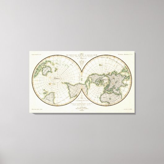 磁気偏角を示す突起 キャンバスプリント (正面)