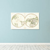 磁気偏角を示す突起 キャンバスプリント (インサイチュ (ウッドフロア))