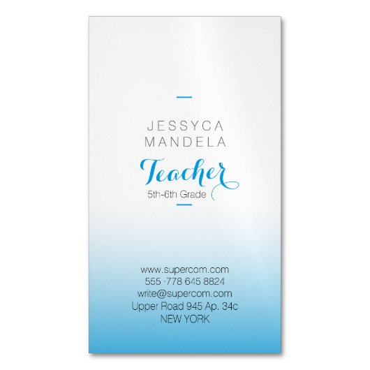 磁気先生 マグネット名刺 (正面縦)