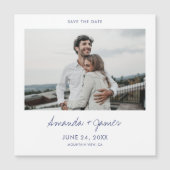 磁気写真の日付を保存する青いタイポグラフィ (正面)