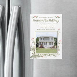 磁気写真クリスマスニューアドレスのお知らせ マグネット招待状