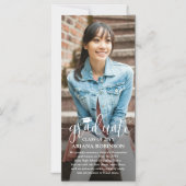 磁気写真垂直卒業発表 マグネット招待状 (正面)