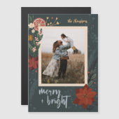 磁気冬スパイスフラットホリデーフォトカード マグネット招待状 (正面/裏面)