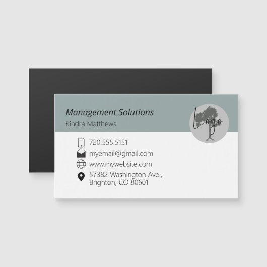 磁気名刺の追加ロゴ (正面/裏面)