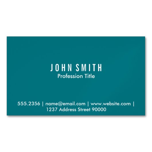 磁気名刺（アクア） マグネット名刺 (正面)