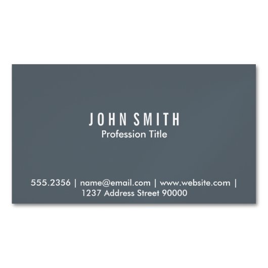 磁気名刺（灰色） マグネット名刺 (正面)