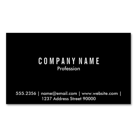 磁気名刺（黒） マグネット名刺 (正面)