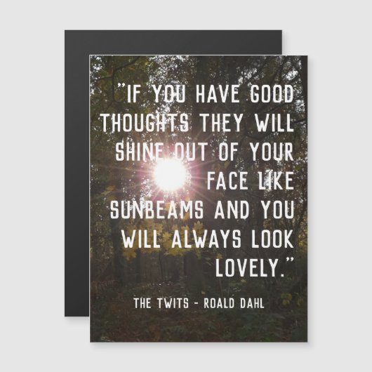 磁気式カスタマイズ可能なアップ引用文- Roald Dahl (正面/裏面)