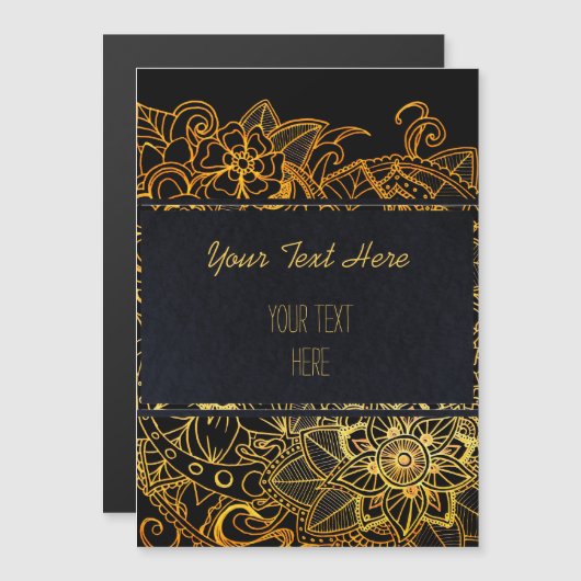 磁気招待状フローラドール金ゴールドG523 マグネット招待状 (正面/裏面)