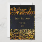 磁気招待状フローラドール金ゴールドG523 マグネット招待状 (正面)