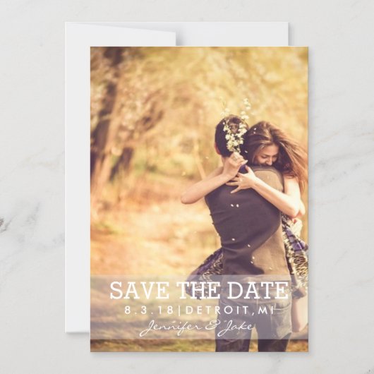 磁気招待状 – 日付IIの保存 マグネット招待状 (正面)