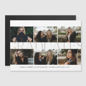 磁気数々の写真卒業者の発表 マグネット招待状 (正面/裏面)