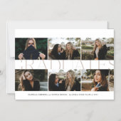 磁気数々の写真卒業者の発表 マグネット招待状 (正面)