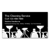 磁気清掃サービスデザイン マグネット名刺 (正面)