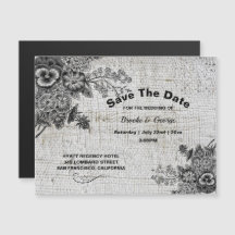 磁気灰色/黒芸術的の花の日付を保存