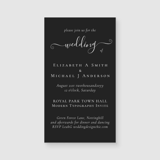 磁気白黒ウェディング救招待日 (正面)