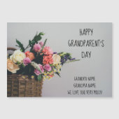 磁気祖父母の日のフローラ挨拶5"x7" (正面)