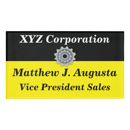 磁気背部が付いているパーソナライズな名札 名札 (正面)