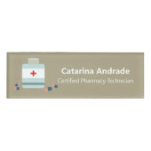 磁気証明された薬学の技術者の薬剤師 名札 (正面)