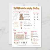 磁気BMJAルール – 基本スコアリング マグネット招待状 (正面)