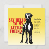 磁石おもしろいグレート・ダン招待状 マグネット招待状 (正面)