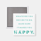 磁石が好い |ティール(緑がかった色) マグネット (正面/裏面)