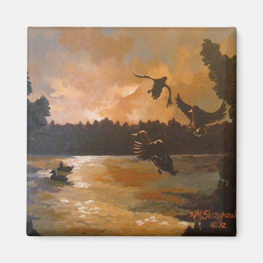 磁石に沈着するアヒル マグネット (正面)