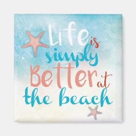 磁石のビーチ引用文は人生が良い マグネット