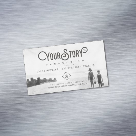 磁石の名刺|の古いヴィンテージの子供の写真 マグネット名刺 (インサイチュ)