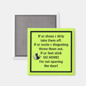 磁石の訪問者は靴下の靴下の臭い足 マグネット (正面/裏面)