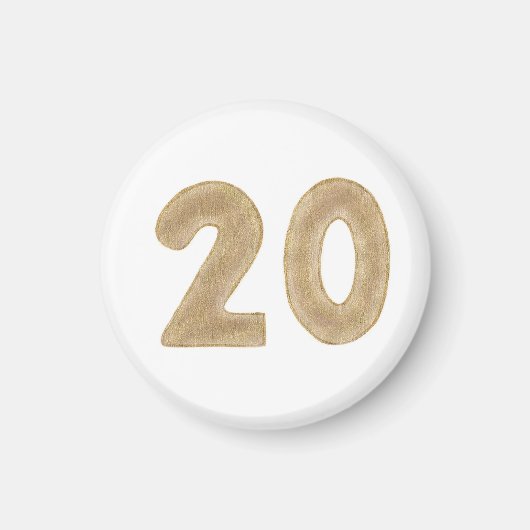 磁石の金ゴールド数20 マグネット (正面)