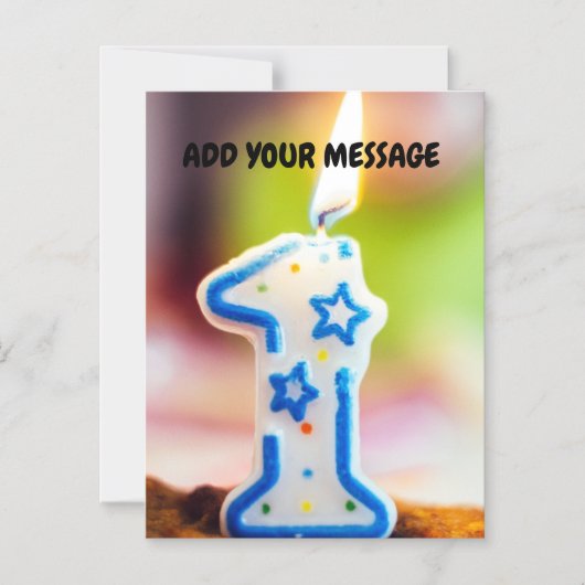 🎂 磁石の1歳誕生日記念品 オーダーメイド可能 マグネット招待状 (正面)