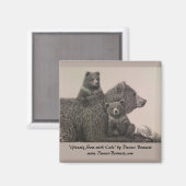 磁石の「グリースグイの子」スケッチ マグネット (正面/裏面)