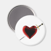磁石を刺されたハート マグネット (正面/裏面)