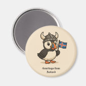 磁石パーソナライズされた – アイスランドパフィン マグネット (正面/裏面)