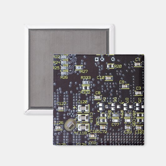 磁石上の集積回路 マグネット (正面/裏面)