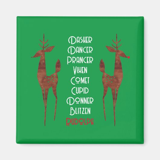 磁石 – サンタズトナカイ – ルドルフ (正面)