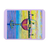 磁石、ワインのグラス、世界遠くに マグネット (横)