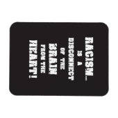 磁石「人種差別 – 脳とハートの隔て」 マグネット (横)